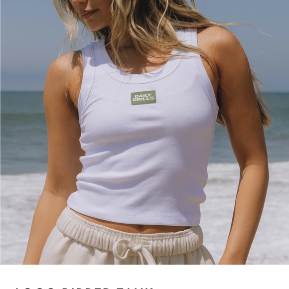 Daily Drills | Tops | Daily Drills Logo Ribbed Tank | Poshmark